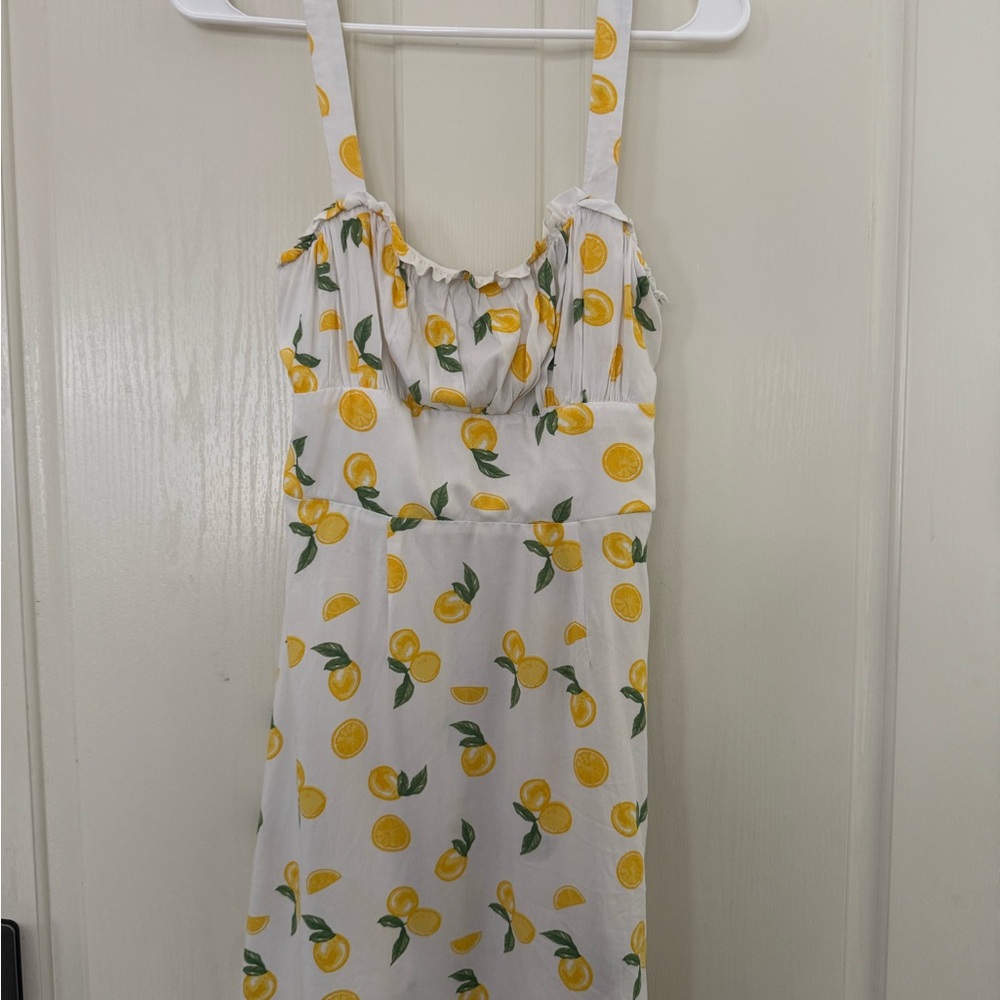 Lemon Print Mini Dress